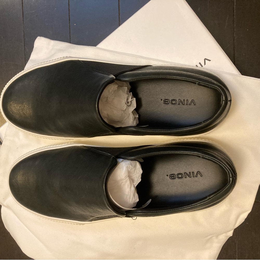 Vince Men's Black Slip-On Shoes